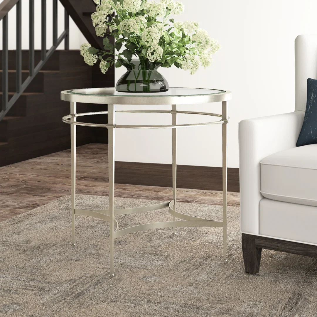 Madeline Glass Top End Table