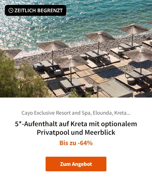 5*-Aufenthalt auf Kreta mit optionalem Privatpool und Meerblick