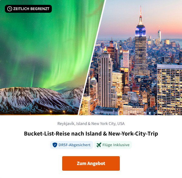 Bucket-List-Reise nach Island & New-York-City-Trip