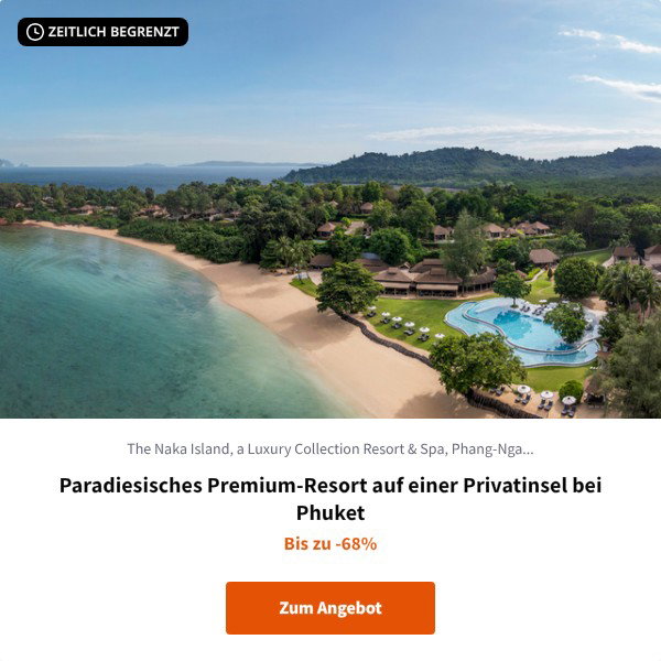 Paradiesisches Premium-Resort auf einer Privatinsel bei Phuket