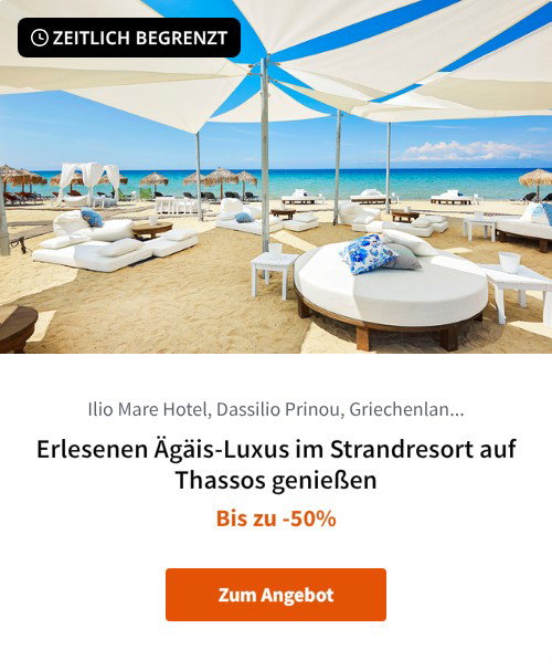 Erlesenen Ägäis-Luxus im Strandresort auf Thassos genießen