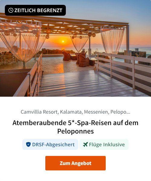 Atemberaubende 5*-Spa-Reisen auf dem Peloponnes