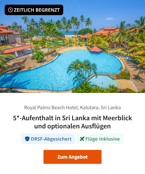 5*-Aufenthalt in Sri Lanka mit Meerblick und optionalen Ausflügen