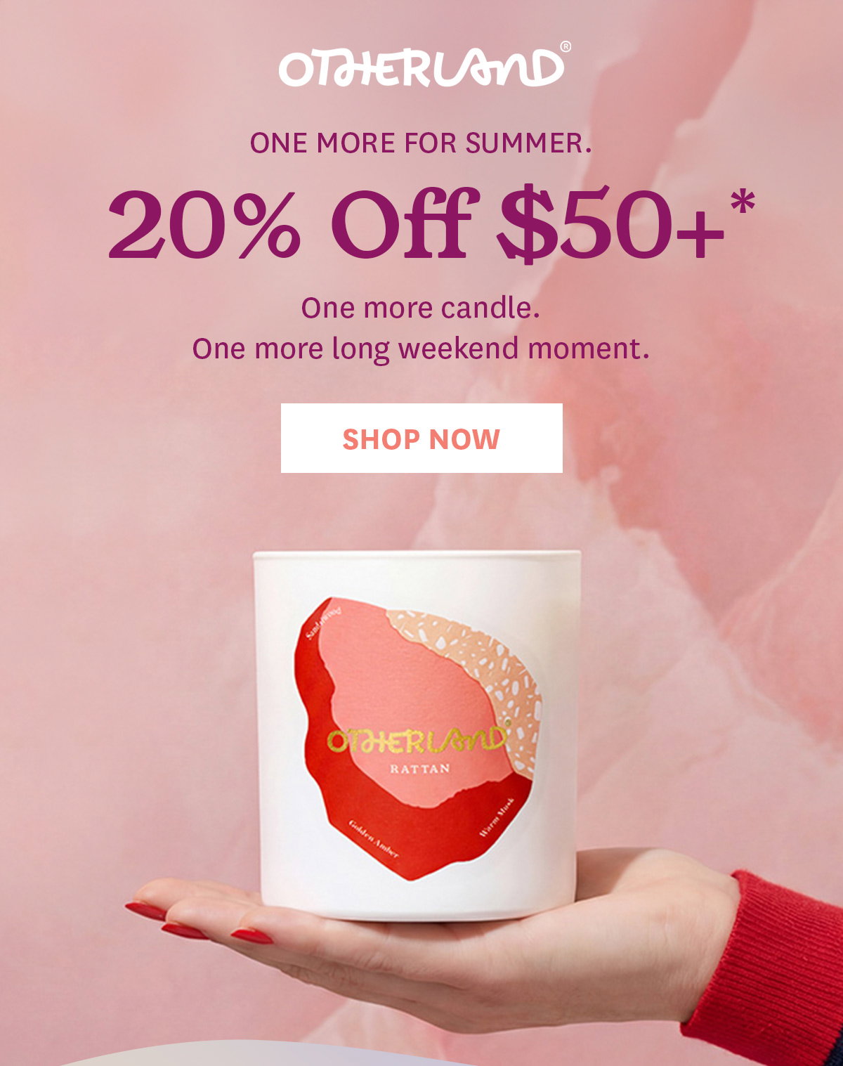 20% Off $50+ Orders.