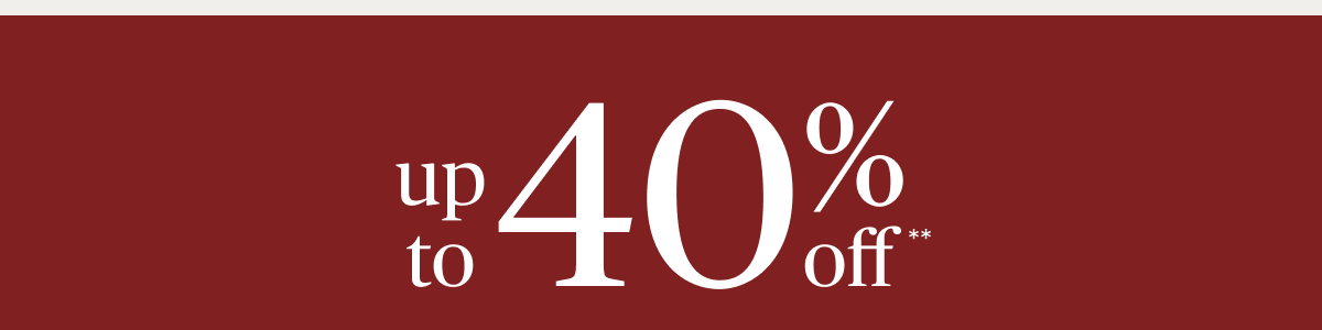 up to 40% off