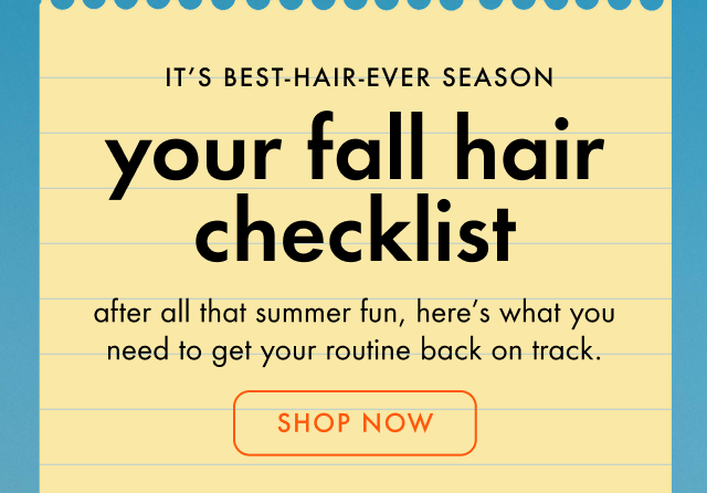fall hair checklist