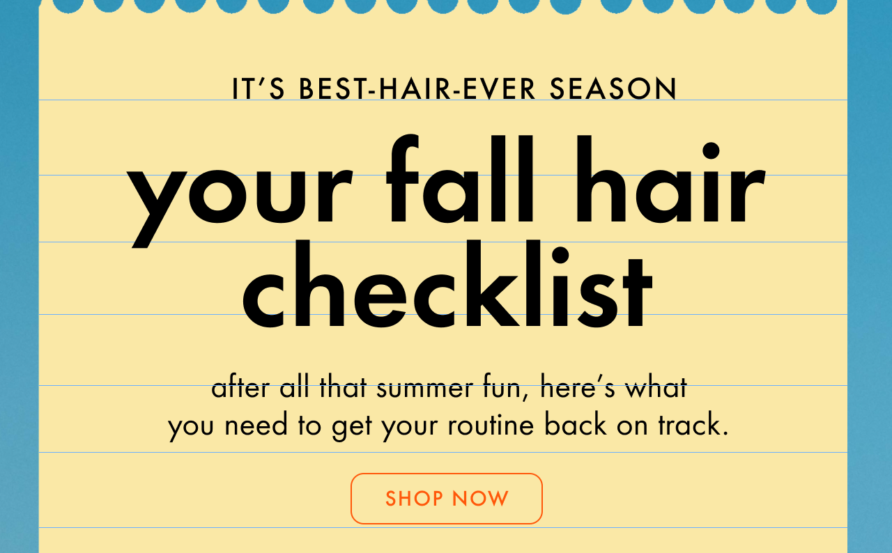 fall hair checklist