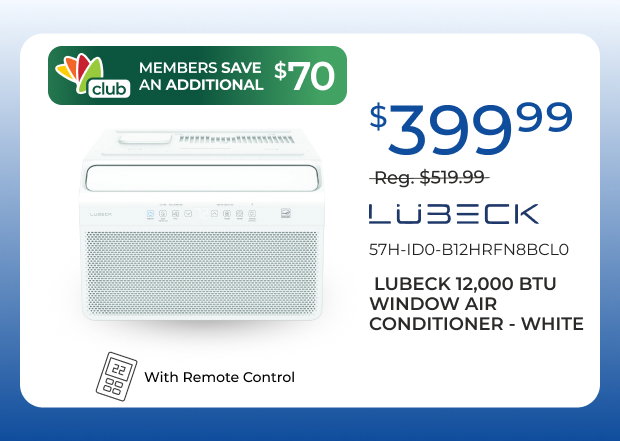 Lubeck 12,000 BTU Window A/C