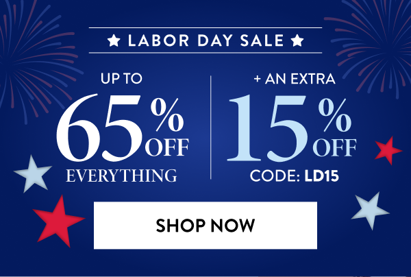 Up To 65% Off Everything + An Extra 15% Off | Code: LD15 | Shop Now