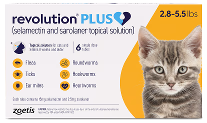Revolution Plus - Flea, Tick, Heartworm, + Broad Spectrum Prevention Topical for Cats