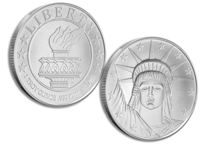 1 oz SilverTowne Lady Liberty Silver Round