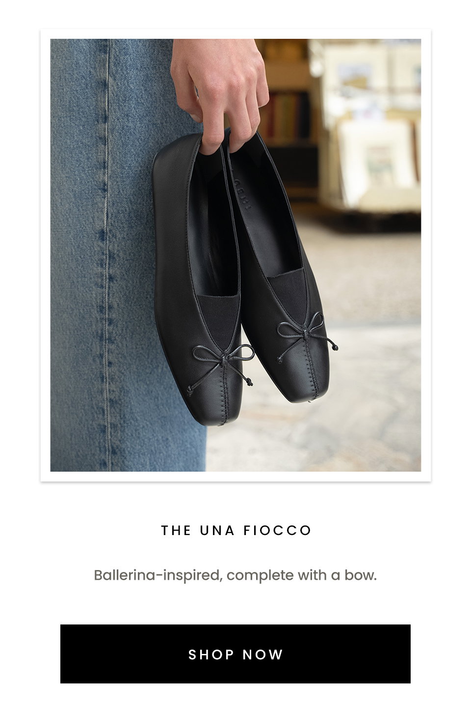 The Una Fiocco | Ballerina-inspired, complete with a bow.  < SHOP NOW >