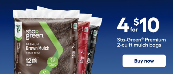 4for $10 Sta-Green Premium 2-cu ft mulch bags