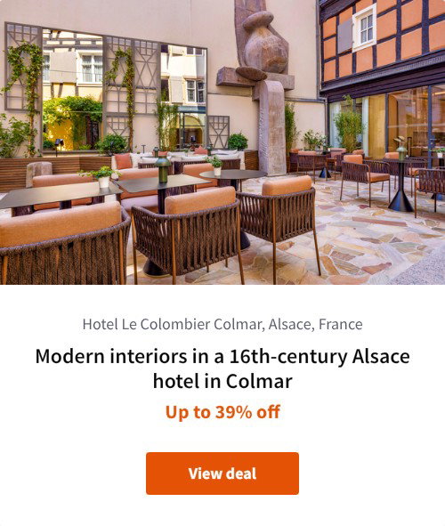Modern interiors in a 16th-century Alsace hotel in Colmar