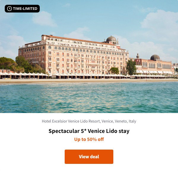 Spectacular 5* Venice Lido stay