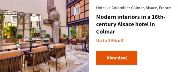Modern interiors in a 16th-century Alsace hotel in Colmar