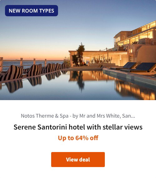 Serene Santorini hotel with stellar views