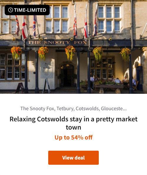 Relaxing Cotswolds stay in a pretty market town