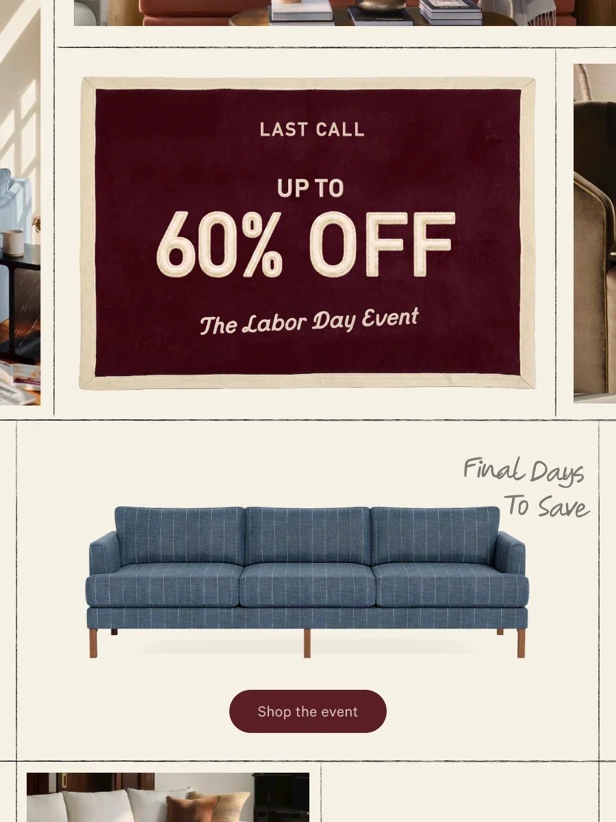 Last Call: Up to 60% Off