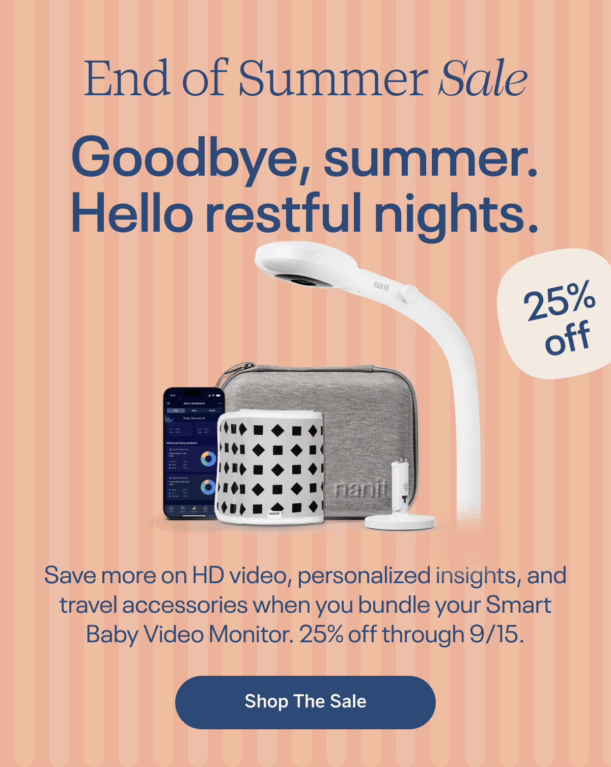 End of Summer Sale. Goodbye, summer. Hello restful nights. 