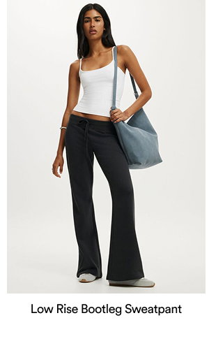 Low Rise Bootleg Sweatpant
