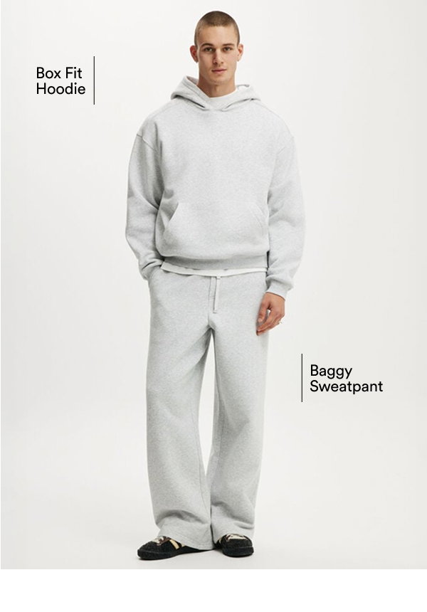 Box Fit Hoodie and Baggy Sweatpant