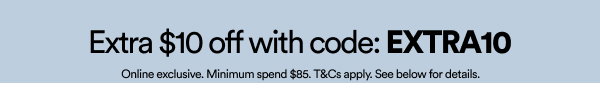 Extra $10 off with code: EXTRA10