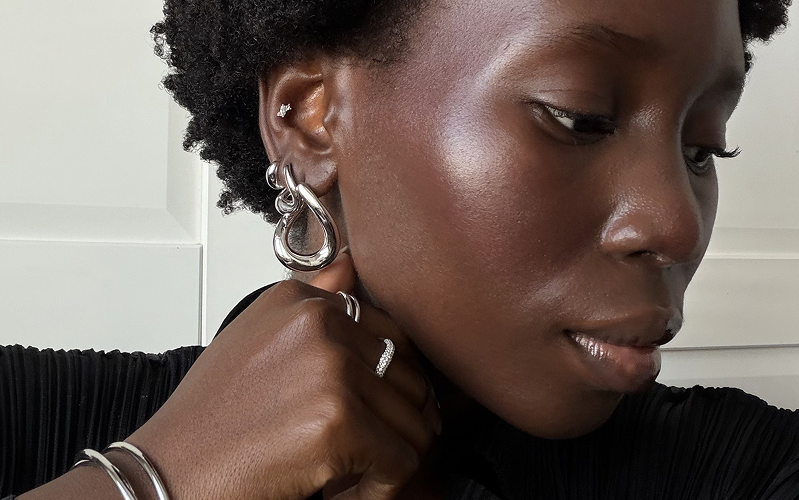 Molton XL hoops in Silver