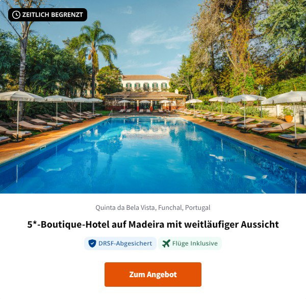 5*-Boutique-Hotel auf Madeira mit weitläufiger Aussicht