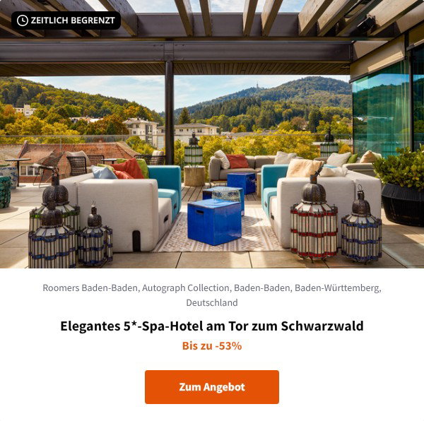 Elegantes 5*-Spa-Hotel am Tor zum Schwarzwald