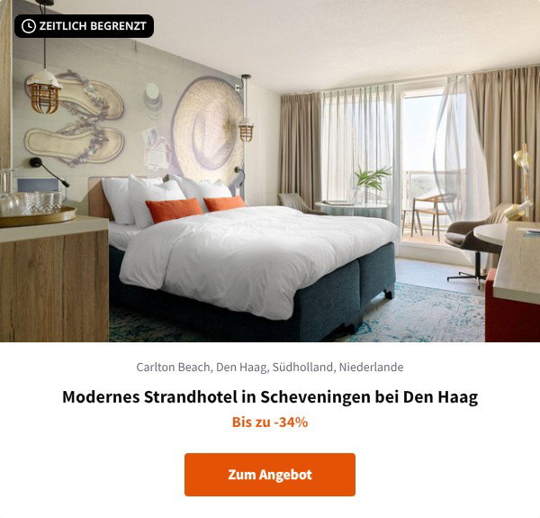 Modernes Strandhotel in Scheveningen bei Den Haag