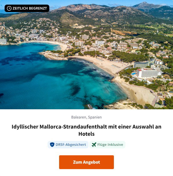 Idyllischer Mallorca-Strandaufenthalt mit einer Auswahl an Hotels