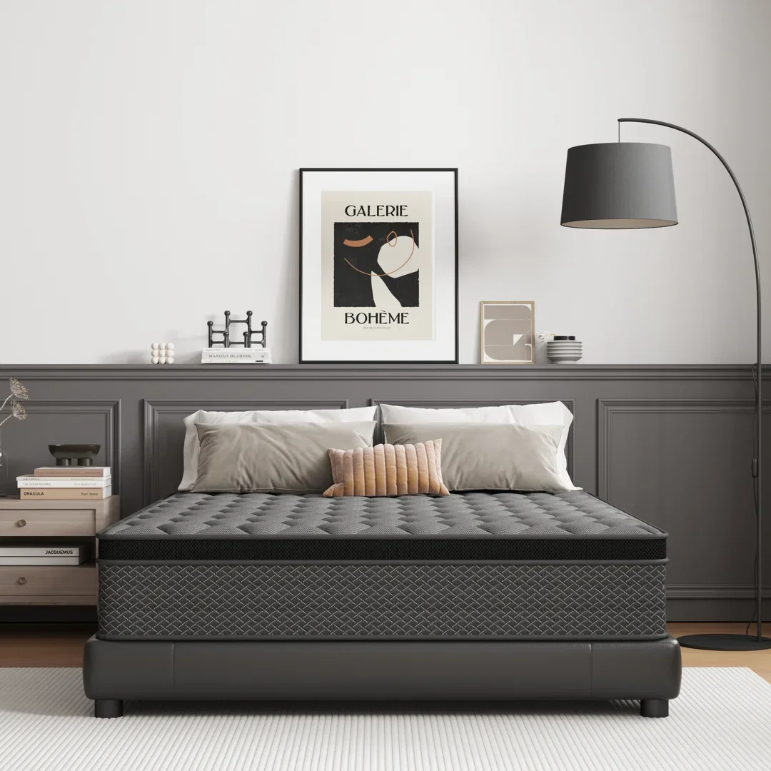 Cooling Gel Memory Foam Hybrid Mattress in a Box with CertiPUR-US