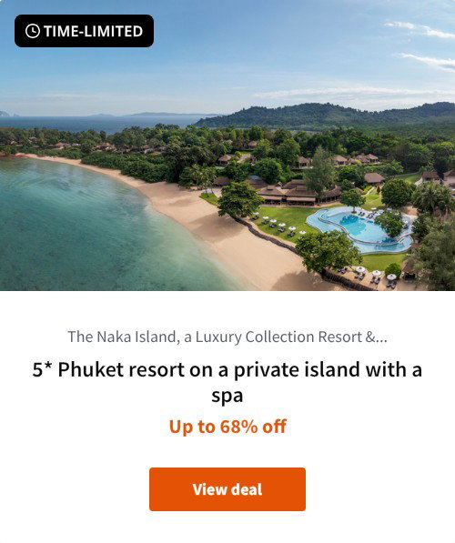 5* Phuket resort on a private island with a spa