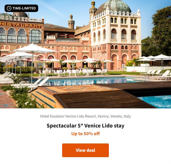Spectacular 5* Venice Lido stay