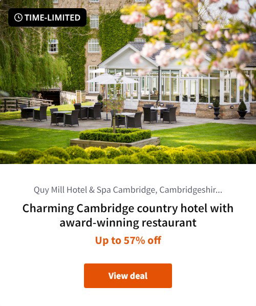 Charming Cambridge country hotel with award-winning restaurant