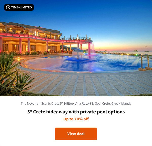 5* Crete hideaway with private pool options