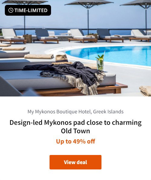Design-led Mykonos pad close to charming Old Town