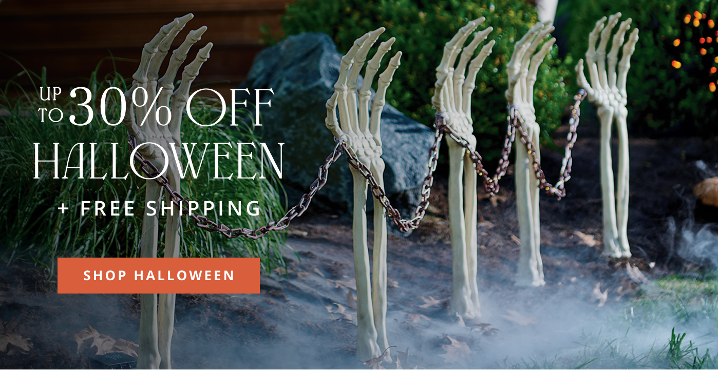Up to 30% off halloween + free shipping