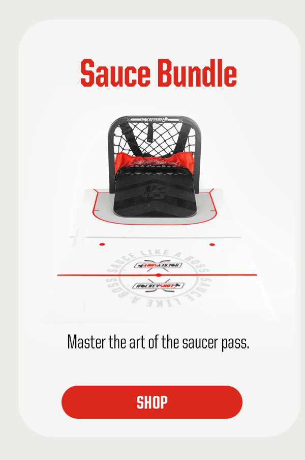 Product Block 3: Sauce Bundle. Master the art of the saucer pass. CTA: Shop