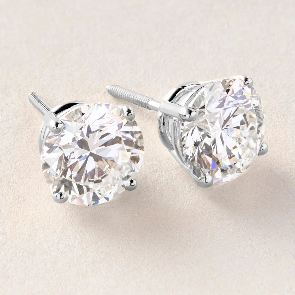 Image of Peace Jewelers 14K Gold Lab-Grown Diamond Stud Earrings