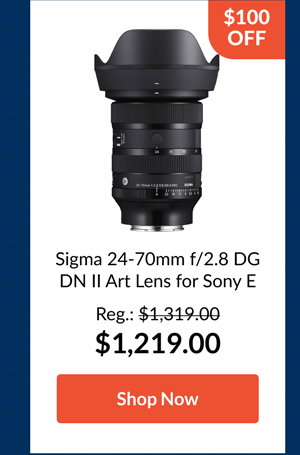 Sigma 24-70mm f/2.8 DG DN II Art Lens for Sony E