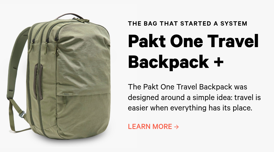 Pakt One Travel Backpack / Learn more: