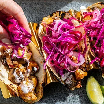 Chipotle Mushroom and Cauliflower Tacos