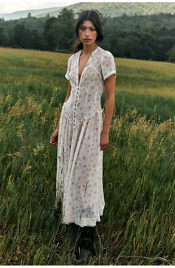 Falling Petals Maxi Dress