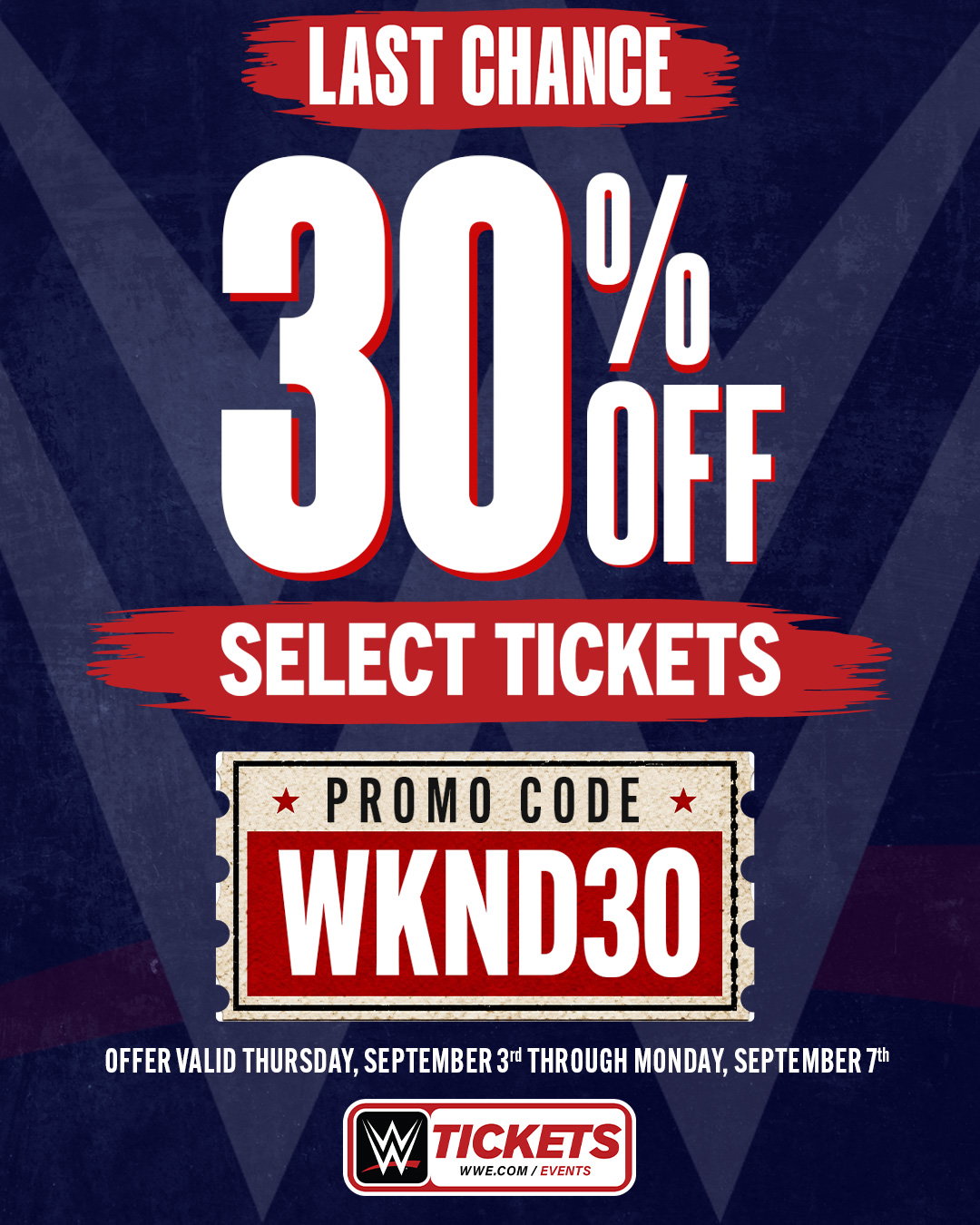 Labor Day Ticket Sale
