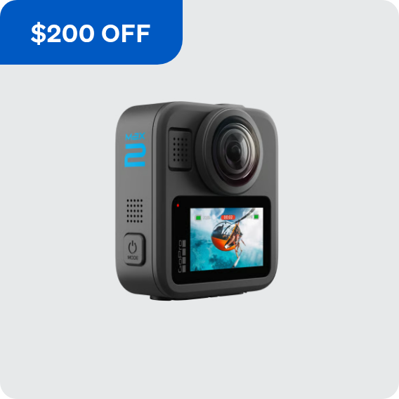 Front view of the GoPro MAX 2 camera.