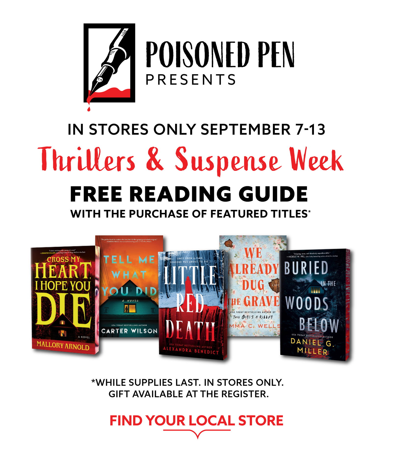In Stores September 7th to 13th, Thrillers & Suspense Week