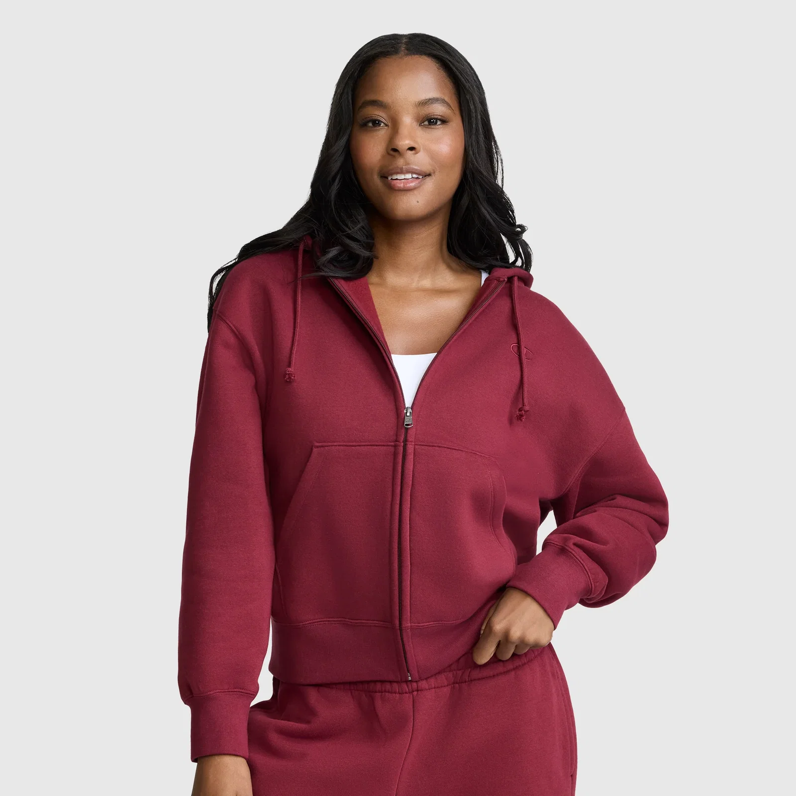 Image of Powerblend Fleece Zip-Up Hoodie, C Logo