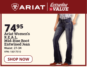ariat womens real jean